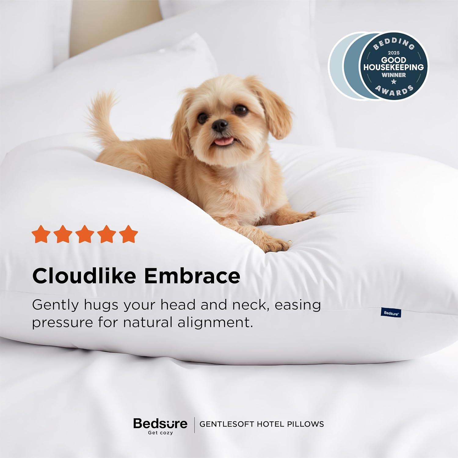 Bedsure King Size Pillows Set of 2 - King Size Bed Pillows 2 Pack for Sleeping, Soft and Supportive, Hotel Quality, Original Down Alternative Filling for Side, Back Sleepers